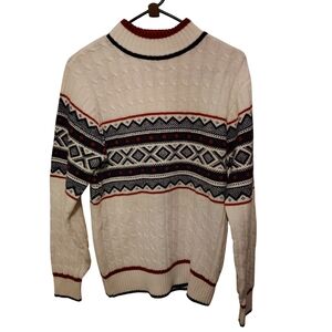 Vintage Lord Jeff Men's Size Small Nordic Fair Isle Sweater Grandpacore